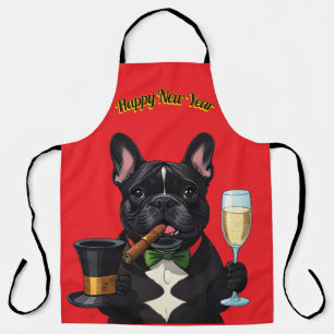 Französische Bulldogge French Bulldog Neujahr Schürze