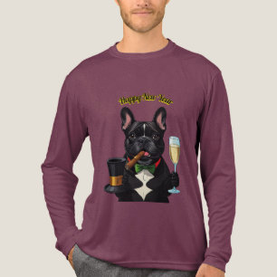 Französische Bulldogge French Bulldog Neujahr Tri-Blend Shirt