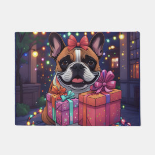 Französische Bulldogge French Bulldog Weihnachten Fußmatte