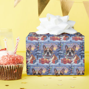 Französische Bulldogge French Bulldog Weihnachten Geschenkpapier