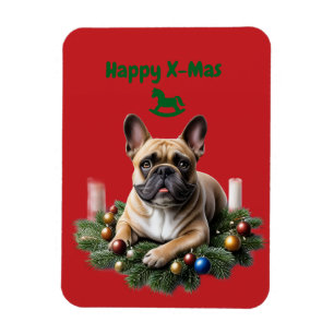Französische Bulldogge French Bulldog  Weihnachten Magnet