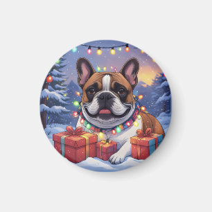 Französische Bulldogge French Bulldog Weihnachten  Magnet