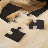 Französische Bulldogge - Frenchie - Brown kariert Puzzle (Seite)