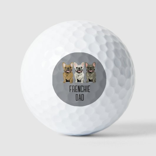 Französische Bulldogge, Frenchie Dad Golfball (Vorderseite)