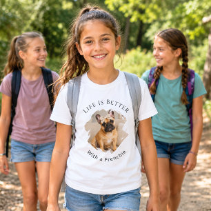 Französische Bulldogge Frenchie Foto Das Leben ist T-Shirt