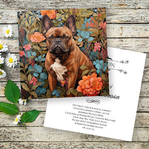 Französische Bulldogge Frenchie Garten-Tapete Gebu Dankeskarte