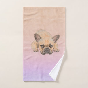 Französische Bulldogge - Frenchie Hund Badhandtuch Set