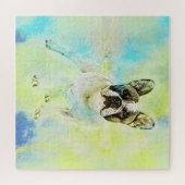 Französische Bulldogge - Frenchie Hund Puzzle (Horizontal)