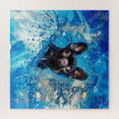 Französische Bulldogge - Frenchie Hund Puzzle (Horizontal)