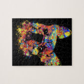 Französische Bulldogge - Frenchie Hund Puzzle (Horizontal)