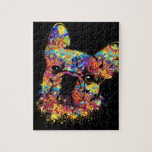 Französische Bulldogge - Frenchie Hund Puzzle (Vertikal)