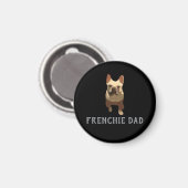 Französische Bulldogge, Frenchie Papa Magnet (Vorderseite/Rückseite)