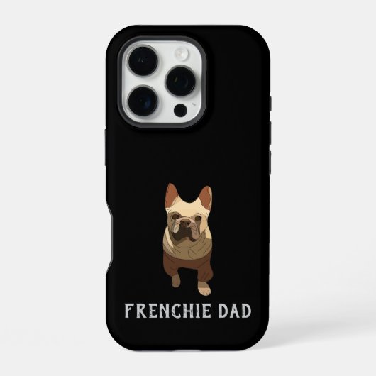 Französische Bulldogge, Frenchie Vater iPhone Hülle (Rückseite)