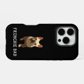 Französische Bulldogge, Frenchie Vater iPhone Hülle (Rückseite (Horizontal))