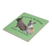 Französische Bulldogge Freunde French Bulldog Fliese (Seite)