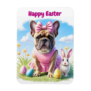 Französische Bulldogge Frohe Ostern French Bulldog Magnet