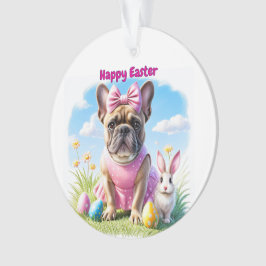 Französische Bulldogge Frohe Ostern French Bulldog Ornament