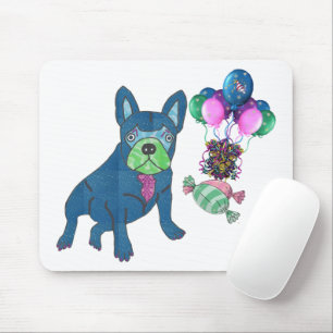 Französische Bulldogge Frohes Neues Jahr Mousepad