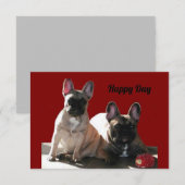 Französische Bulldogge Geburtstag French Bulldog Einladung (Vorne/Hinten)