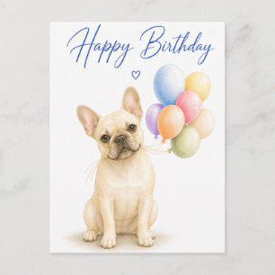 Französische Bulldogge Geburtstag Postkarte