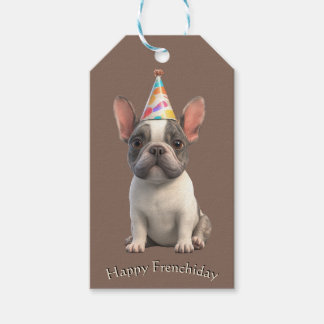Französische Bulldogge Geburtstagskarte Geschenkanhänger