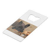 Französische Bulldogge Geldbeutel Flaschenöffner (Vorderseite Schrägansicht)
