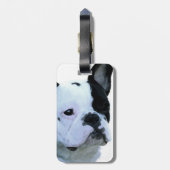 Französische Bulldogge Gepäckanhänger (Rückseite vertikal)