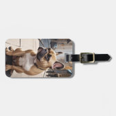Französische Bulldogge-Gepäckanhänger Gepäckanhänger (Vorderseite horizontal)