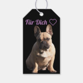 Französische Bulldogge Geschenkanhänger (Vorderseite)