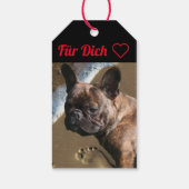 Französische Bulldogge Geschenkanhänger (Rückseite)