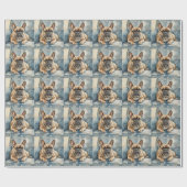 Französische Bulldogge Geschenkpapier (Flach)
