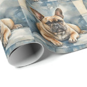 Französische Bulldogge Geschenkpapier (Rolleneckpunkt)