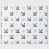 Französische Bulldogge Geschenkpapier (Flach)