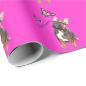 Französische Bulldogge Geschenkpapier (Rolleneckpunkt)