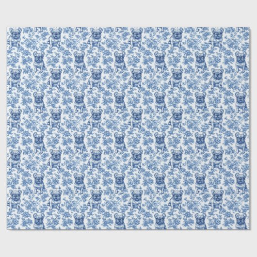 Französische Bulldogge Geschenkpapier (Flach)