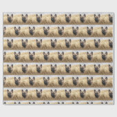 Französische Bulldogge Geschenkpapier (Flach)