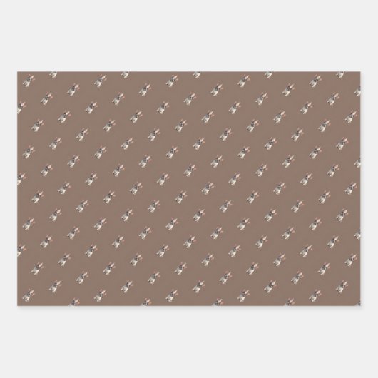 Französische Bulldogge Geschenkpapier Set (Vorderseite)