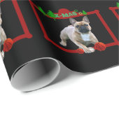 französische Bulldogge Geschenkpapier Weihnachten (Rolleneckpunkt)