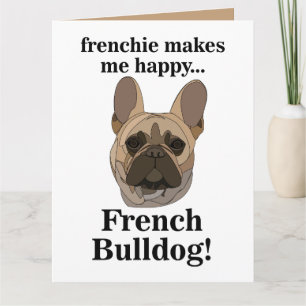 Französische Bulldogge Gesicht Hundeliebhaber Karte