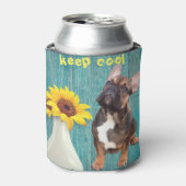 Französische Bulldogge Getränkekühler Dosenkühler (Kanne Vorderseite)