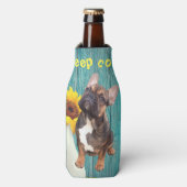 Französische Bulldogge Getränkekühler Flaschenkühler (Flaschenvorderseite)