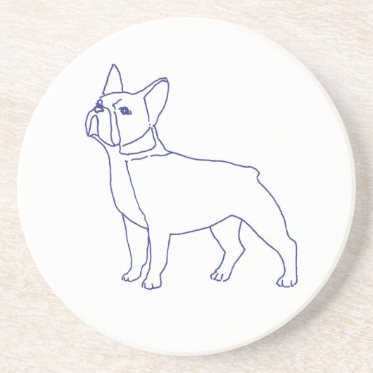Französische Bulldogge Getränkeuntersetzer (Vorne)