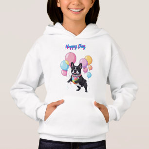 Französische Bulldogge Glücklicher Tag Französisch Hoodie