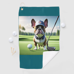 Französische Bulldogge Golfplatz Urlaub Bulldog Golfhandtuch