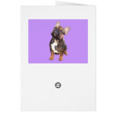 Französische Bulldogge Grußkarten (Hinten)