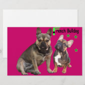 Französische Bulldogge Gute Freunde French Bulldog Briefpapier (Vorne/Hinten)
