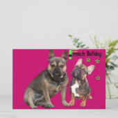 Französische Bulldogge Gute Freunde French Bulldog Briefpapier (Stehend Vorderseite)