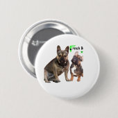 Französische Bulldogge Gute Freunde French Bulldog Button (Vorne & Hinten)