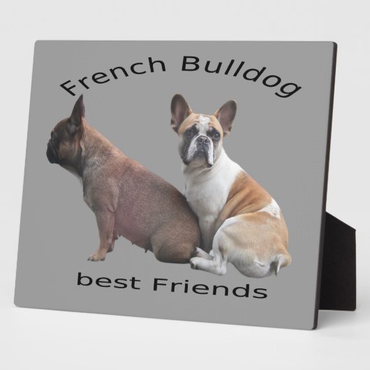 Französische Bulldogge Gute Freunde French Bulldog Fotoplatte (Seite)