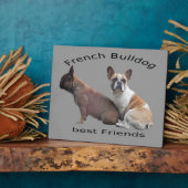 Französische Bulldogge Gute Freunde French Bulldog Fotoplatte (Seite)